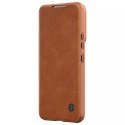 Nillkin Qin Leather Pro Case Case For Samsung Galaxy S22 Camera Protector Holster Cover Flip Cover Marron