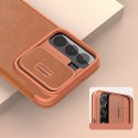 Nillkin Qin Leather Pro Case Case For Samsung Galaxy S22 Camera Protector Holster Cover Flip Cover Marron