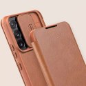 Nillkin Qin Leather Pro Case Case For Samsung Galaxy S22 Camera Protector Holster Cover Flip Cover Marron