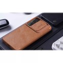 Nillkin Qin Leather Pro Case Case For Samsung Galaxy S22 Camera Protector Holster Cover Flip Cover Marron