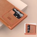 Nillkin Qin Leather Pro Case Case For Samsung Galaxy S22 Ultra Camera Protector Holster Cover Flip Cover Noir