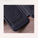 Nillkin Qin Leather Pro Case Case For Samsung Galaxy S22 Ultra Camera Protector Holster Cover Flip Cover Noir