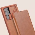 Nillkin Qin Leather Pro Case Case For Samsung Galaxy S22 Ultra Camera Protector Holster Cover Flip Cover Noir