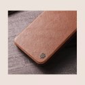 Nillkin Qin Leather Pro Case Case pour Samsung Galaxy S22 + (S22 Plus) Camera Protector Holster Cover Flip Cover Marron