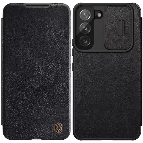 Nillkin Qin Leather Pro Case Case pour Samsung Galaxy S22 + (S22 Plus) Protecteur d&#39;appareil photo Holster Cover Flip Cover 