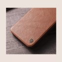 Nillkin Qin Leather Pro Case Cover pour Samsung Galaxy S22 Ultra Camera Protector Holster Cover Flip Cover Marron