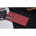 Nillkin Qin Leather Pro Case Cover pour Samsung Galaxy S22 Ultra Camera Protector Holster Cover Flip Cover Marron