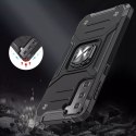 Wozinsky Ring Armor coque hybride robuste + support magnétique pour Samsung Galaxy S22 argent