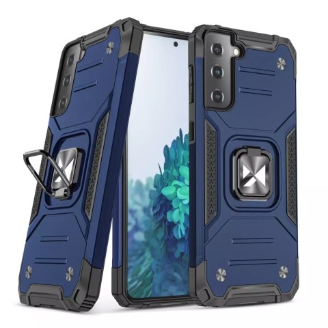 Wozinsky Ring Armor coque hybride robuste + support magnétique pour Samsung Galaxy S22 bleu