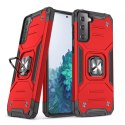 Wozinsky Ring Armor coque hybride robuste + support magnétique pour Samsung Galaxy S22 rouge