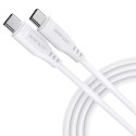 Câble Acefast USB Type C - USB Type C 1.2m, 60W (20V / 3A) blanc (C3-03 blanc)