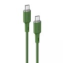 Câble Acefast USB Type C - USB Type C 1.2m, 60W (20V / 3A) vert (C2-03 oliver green)