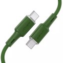 Câble Acefast USB Type C - USB Type C 1.2m, 60W (20V / 3A) vert (C2-03 oliver green)