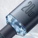 Câble Baseus Crystal Shine Series Câble USB pour une charge rapide et un transfert de données USB Type C - Lightning 20W 2m viol