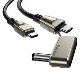 Câble de charge rapide Baseus Flash Series 2en1 USB Type C - USB Type C + Adaptateur DC 100W 2m noir (CA1T2-D01)