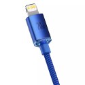 Câble de charge rapide USB et de transfert de données Baseus Crystal Shine Series USB Type C - Lightning 20W 2m bleu (CAJY000303