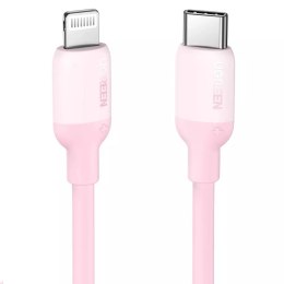 Câble de charge rapide Ugreen USB Type C - Puce Lightning (certifiée MFI) C94 Power Delivery 1m rose (60625 US387)