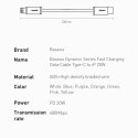 Câble de données à charge rapide Baseus Dynamic Series USB Typ C - Alimentation par Lightning 20W 1m blanc (CALD000002)