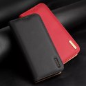 Dux Ducis Hivo Leather Flip Cover Portefeuille en cuir véritable pour cartes et documents Samsung Galaxy S22 Ultra Noir