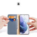 Étui type bibliothèque en cuir véritable Dux Ducis Hivo pour Samsung Galaxy S22+ (S22 Plus) bleu