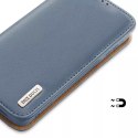 Étui type bibliothèque en cuir véritable Dux Ducis Hivo pour Samsung Galaxy S22+ (S22 Plus) bleu