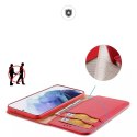 Étui type bibliothèque en cuir véritable Dux Ducis Hivo pour Samsung Galaxy S22+ (S22 Plus) rouge