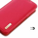 Étui type bibliothèque en cuir véritable Dux Ducis Hivo pour Samsung Galaxy S22+ (S22 Plus) rouge