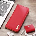 Étui type bibliothèque en cuir véritable Dux Ducis Hivo pour Samsung Galaxy S22+ (S22 Plus) rouge