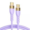 Joyroom Liquid Silicone USB Type C - Câble de chargement / données USB Type C PD 100W 1,2m violet (S-1250N18-10)