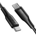 Joyroom USB Type C - Câble USB Type C Alimentation 60W 3A 0,25m noir (S-02530M3 Noir)