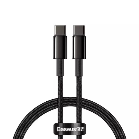Baseus USB Type C - Câble USB Type C charge rapide Power Delivery Quick Charge 100 W 5 A 1 m noir (CATWJ-01)
