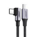 Câble coudé Ugreen USB Type C - USB Type C Power Delivery 60 W 20 V 3 A Câble noir-gris de 2 m (US255 50125)