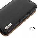 Étui type bibliothèque en cuir véritable Dux Ducis Hivo pour Samsung Galaxy S22 noir