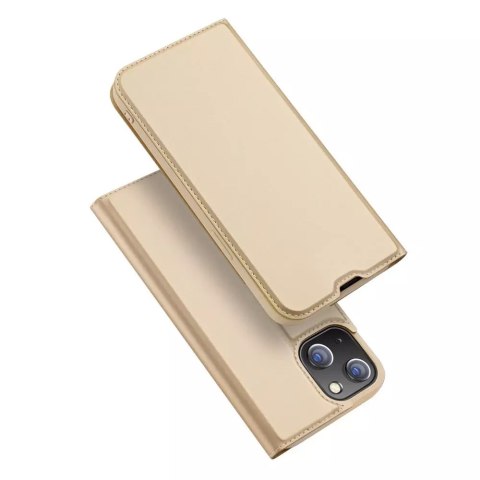 Dux Ducis Skin Pro Etui type Bibliothèque pour iPhone 13 mini doré