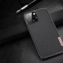 Etui Dux Ducis Fino recouvert de nylon pour iPhone 13 noir