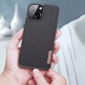 Etui Dux Ducis Fino recouvert de nylon pour iPhone 13 noir