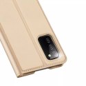 Etui type Bibliothèque Dux Ducis Skin Pro pour Samsung Galaxy A03s doré