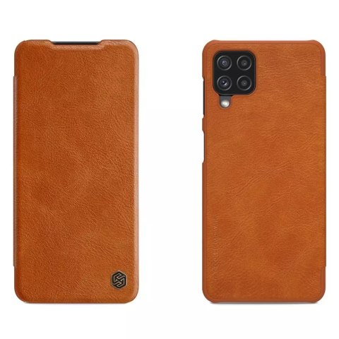 Housse en cuir d&#39;origine Nillkin Qin pour Samsung Galaxy A22 4G marron