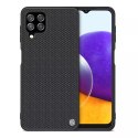 Nillkin Textured Case étui renforcé durable avec cadre en gel et nylon en arrière Samsung Galaxy A22 4G noir