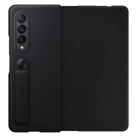 Samsung Housse en Cuir Flip Cover pour Samsung Galaxy Z Fold 3 Flip Case Stand Noir (EF-FF926LBEGWW)