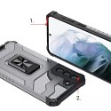 Crystal Ring Case Kickstand Tough Rugged Cover pour Samsung Galaxy S22+ (S22 Plus) rouge