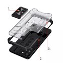 Crystal Ring Case Kickstand Tough Rugged Cover pour Samsung Galaxy S22+ (S22 Plus) rouge