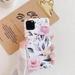 Floral galaxy s21 fe white