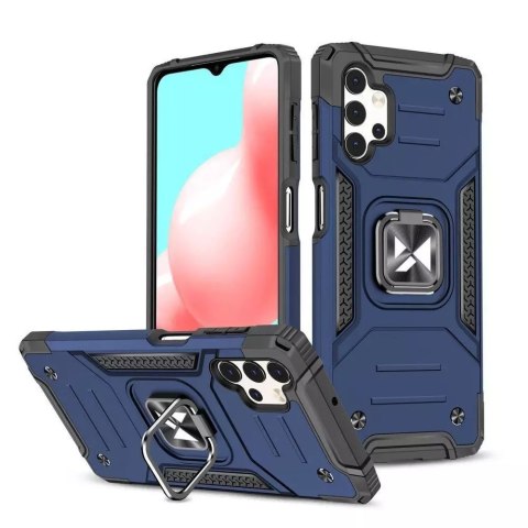 Wozinsky Ring Armor Case Kickstand Tough Rugged Cover pour Samsung Galaxy A13 5G bleu