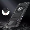 Wozinsky Ring Armor Case Kickstand Tough Rugged Cover pour Samsung Galaxy Z Flip 3 noir