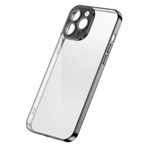 Coque Joyroom Chery Mirror pour iPhone 13 Pro Max avec cadre métallique noir (JR-BP909 noir)