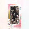 Kingxbar Butterfly Series shiny case decorated with original Swarovski crystals iPhone 12 mini purple