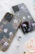 Kingxbar Butterfly Series shiny case decorated with original Swarovski crystals iPhone 12 mini purple