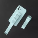 Housse en corde gel TPU airbag housse avec lanière pour iPhone 12 Pro Max bleu clair