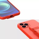 Housse en corde gel TPU airbag housse avec lanière pour iPhone 13 Pro rouge